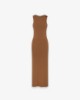 Picture of Long Sleeveless Viscose Dress • Moka