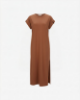 Picture of Long Half-Sleeve Viscose Dress • Moka