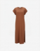 Picture of Long Half-Sleeve Viscose Dress • Moka