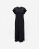 Picture of Long Half-Sleeve Viscose Dress • Black