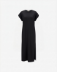 Picture of Long Half-Sleeve Viscose Dress • Black