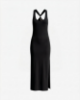 Picture of Viscose Midi Dress with Crossover Back • Black