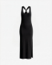 Picture of Viscose Midi Dress with Crossover Back • Black