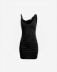 Picture of Short Viscose Dress with Gatherings • Black