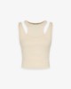Picture of Double Ribbed Crop Top • Beige