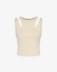 Picture of Double Ribbed Crop Top • Beige