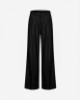 Picture of Palazzo Pants with Pleats in Linen • Black