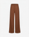 Picture of Palazzo Pants with Pleats in Linen • Moka