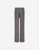 Picture of Oversized trousers with pleats and drawstring • Grey Melange