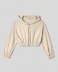 Immagine di Felpa cappuccio full zip crop in modal