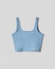 Immagine di Top in lycra lucida con cucitura sotto al seno crop